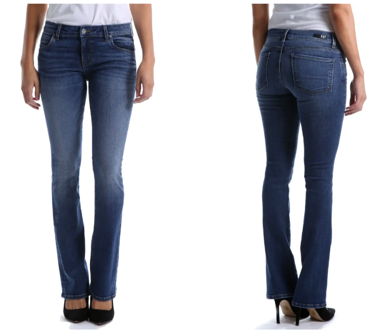 

Джинсы-клеш KUT от KLOTH Fellowship Natalie Bootcut со средней посадкой  Nordstrom, Синий, NATALIE