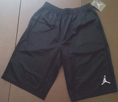 NWT Boy's Youth Jordan Nike Black Mesh Basketball Shorts L...