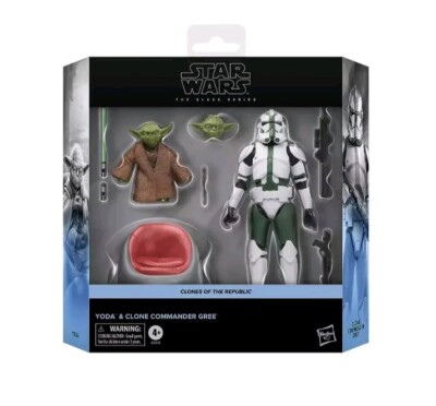 Yoda and Clone Commander Gree Action Figure Set