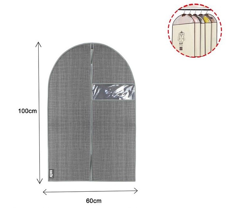 Custodia Tessuto CopriAbito Copri Porta Abito Vestito Giacca Viaggi 60x100cm dfh