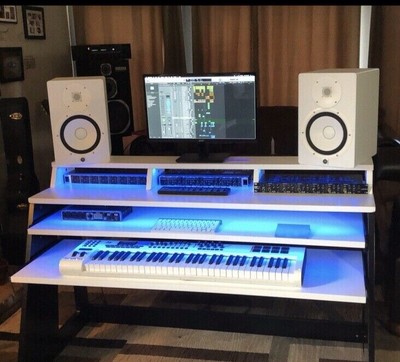 Deluxe 60 Studio Recording Production Workstation Desk Dual