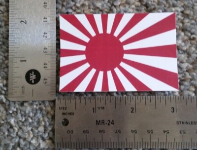 JAPANESE FLAG STICKER *Choose your size*  Adhesive Vinyl MADE IN USA REAL RATIO