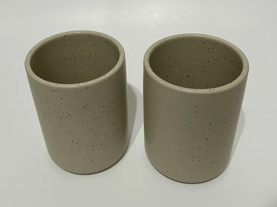 2pc Speckled ceramic cylinder