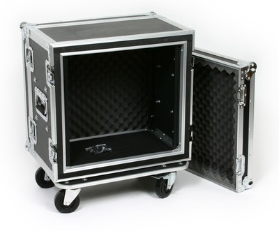 10 Space Shock Mount 12'' Deep Effects Rack ATA Flight Road Case by OSP
