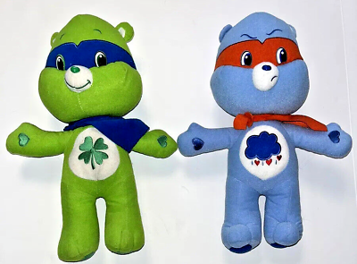 2009 Care Bears Super hero collection Shamrock and Grumpy Heart