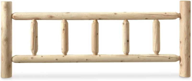 Wood Bed Frame with Headboard, Cabin Decor, Heavy Duty, Rustic, Full, Cedar Log