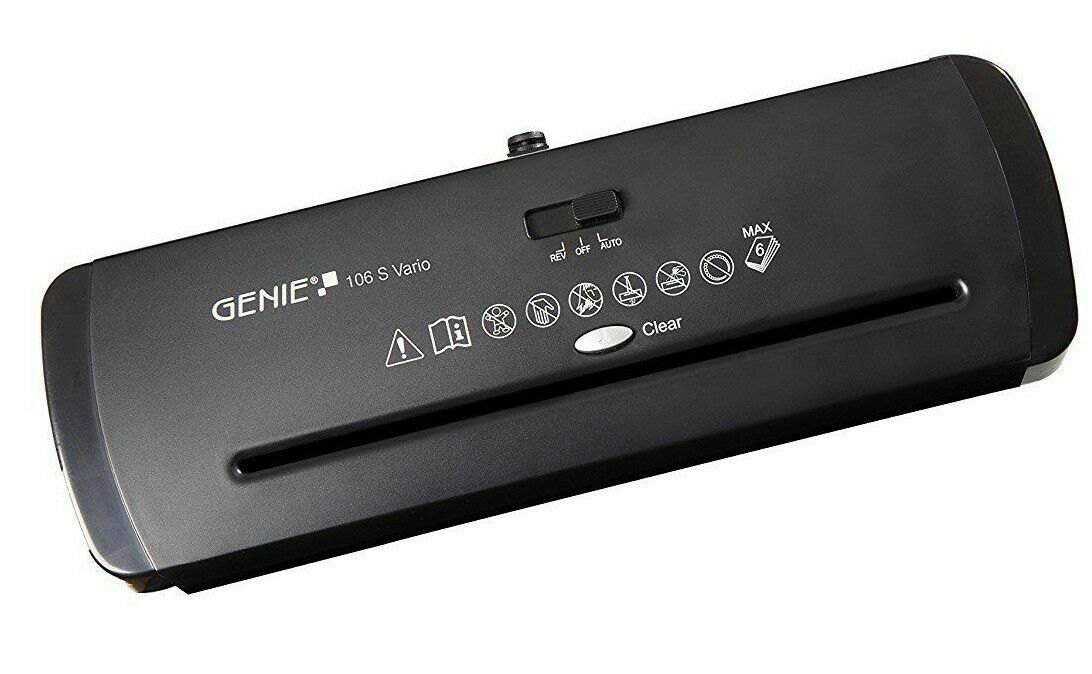 GENIE Aktenvernichter Papierschredder Schredder Reißwolf 106 S Vario