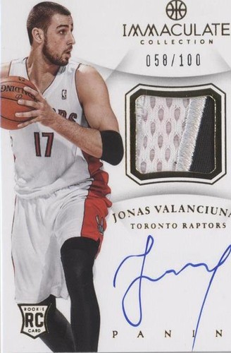 2012-13 Panini Immaculate Collection - Jonas Valanciunas #AP-JV
