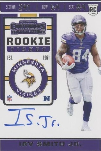2019 Panini Contenders Irv Smith Jr. #132