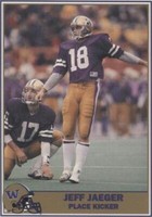 1992 Pacific Washington Huskies Football Greats Jeff Jaeger #91