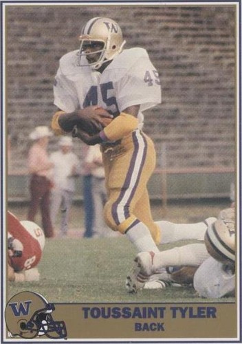 1992 Pacific Washington Huskies Football Greats Toussaint Tyler #45