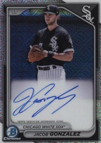 Jacob Gonzalez 2024 Bowman Chrome Green Mojo Auto BMA-J60 White 