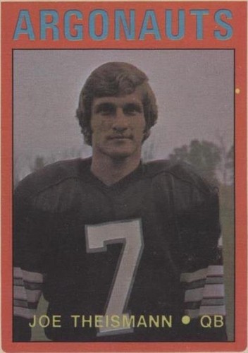 1972 O-Pee-Chee Canadian Football League Joe Theismann #27