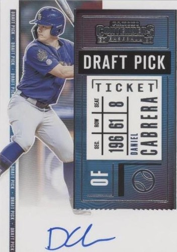 2020 Panini Contenders - Daniel Cabrera #DPT-DC