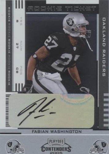 2005 Playoff Contenders Fabian Washington #138