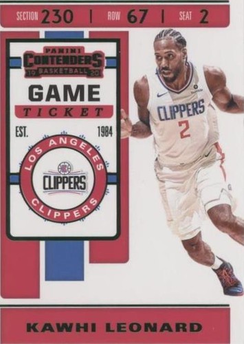 2019-20 Panini Contenders - Kawhi Leonard #55