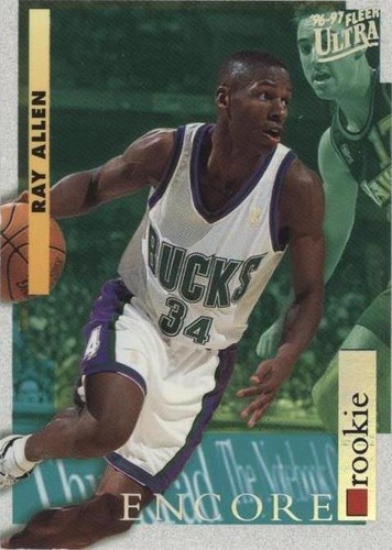 Ray Allen Rookie Card 96-97 Fleer Ultra Encore #265 Bucks