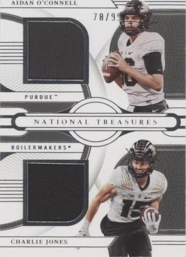 2023 Panini National Treasures Collegiate Aidan O'Connell Charlie Jones #TD10