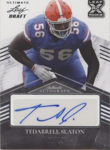 2021 Leaf Ultimate Draft Tedarrell Slaton #BA-TS3