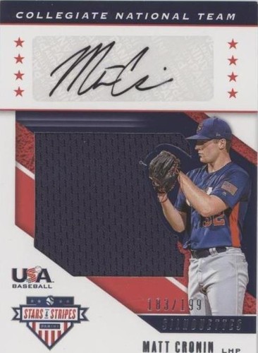 2019 Panini USA Baseball Stars & Stripes - Matt Cronin #USA-AB