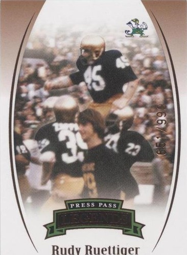2007 Press Pass Legends Rudy Ruettiger #B-89