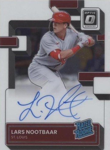 2022 Panini Donruss Optic Lars Nootbaar Blue Mojo Rated