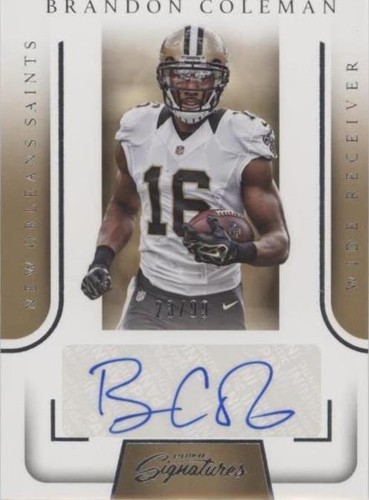 2016 Panini Prime Signatures Brandon Coleman #PS-BC