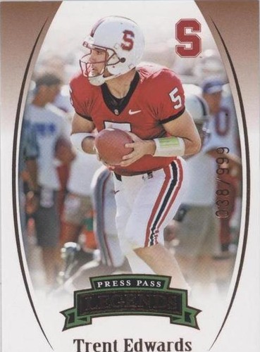 2007 Press Pass Legends Trent Edwards #B-54