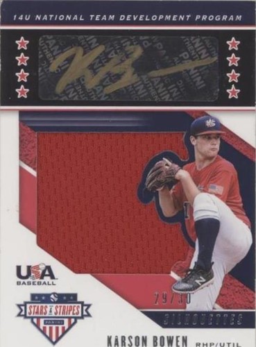 2019 Panini USA Baseball Stars & Stripes - Karson Bowen #USA-FV