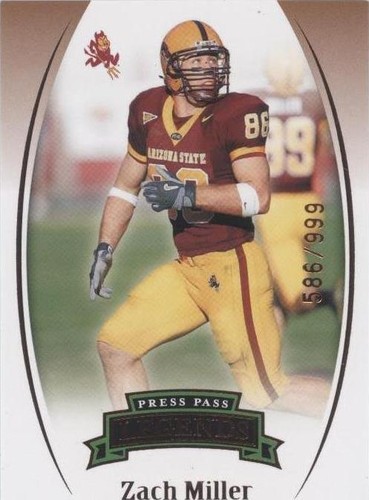 2007 Press Pass Legends Zach Miller #B-3