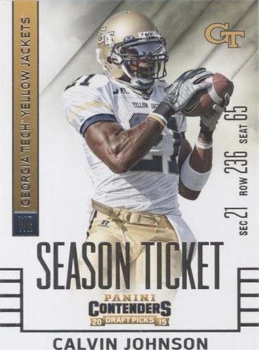 2015 Panini Contenders Draft Picks Calvin Johnson #22