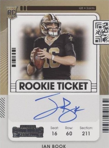 2021 Panini Absolute #137 Ian Book #/50 Spectrum Blue Saints