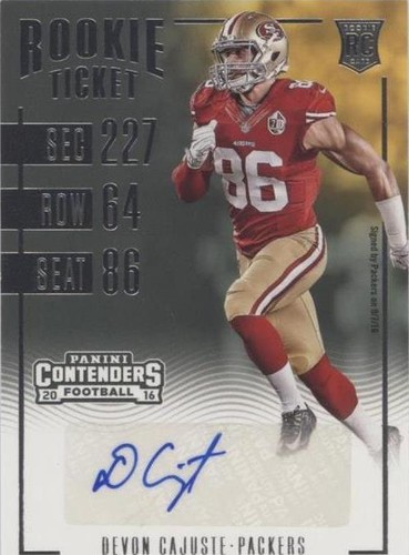 2016 Panini Contenders Devon Cajuste #168