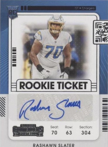 2021 Panini Contenders Rashawn Slater #147