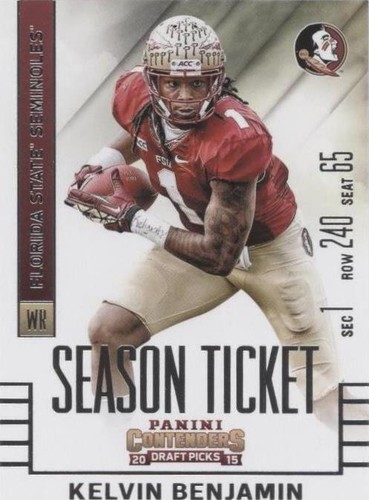 2015 Panini Contenders Draft Picks Kelvin Benjamin #62