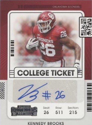 2022 Panini Chronicles Draft Picks Kennedy Brooks #CCT-KBR