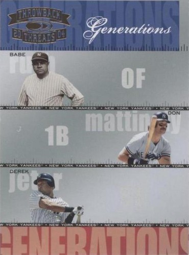 2004 Donruss Throwback Threads - Babe Ruth Derek Jeter Don Mattingly #G-22