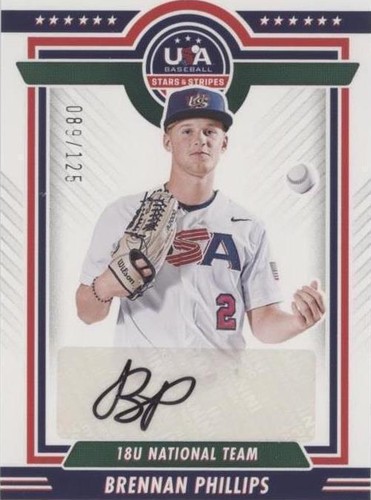 2022 Panini USA Baseball Stars & Stripes - Brennan Phillips #18US-BP