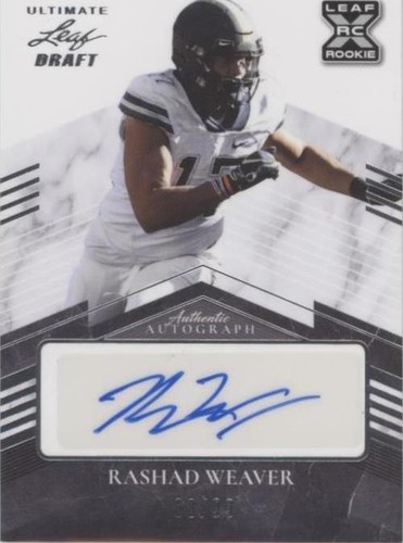 2021 Leaf Ultimate Draft Rashad Weaver #BA-RW1