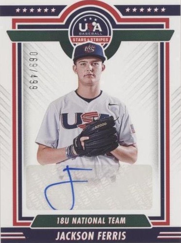 Jackson Ferris RC 2022 Panini Stars-Stripes USA Baseball Rookie 