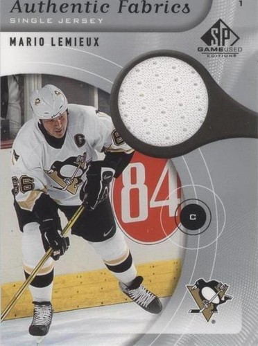 その他 2001 Mario Lemieux JERSEY CARD 2001-02 Upper Deck SP Game Used Authentic Fabric #AF-ML
