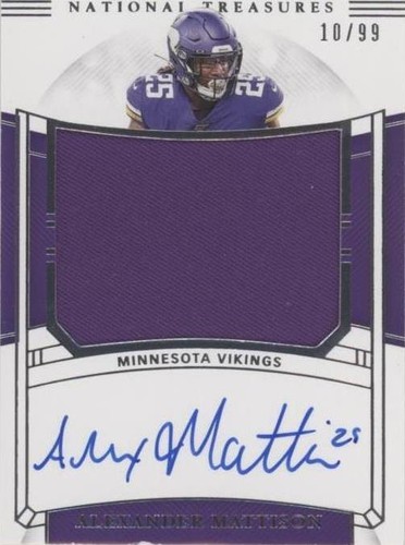 2019 Panini National Treasures Alexander Mattison #RMS-AM