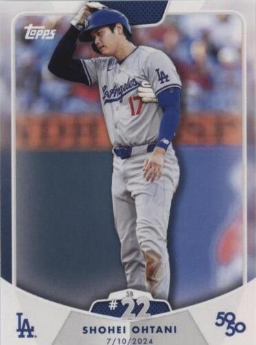 2024 Topps Chrome Shohei Ohtani 50/50 SB #37 Orange 17/25 2024 Topps Chrome Shohei Ohtani 50/50 SB #37 Orange 17/25