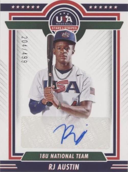 2022 Panini USA Baseball Stars & Stripes - RJ Austin #18US-RJ