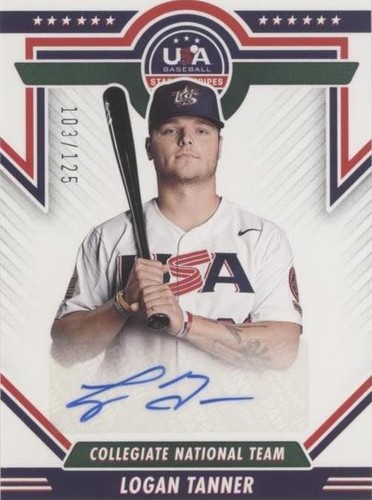 2022 Panini USA Baseball Stars & Stripes - Logan Tanner #CNTS-LT