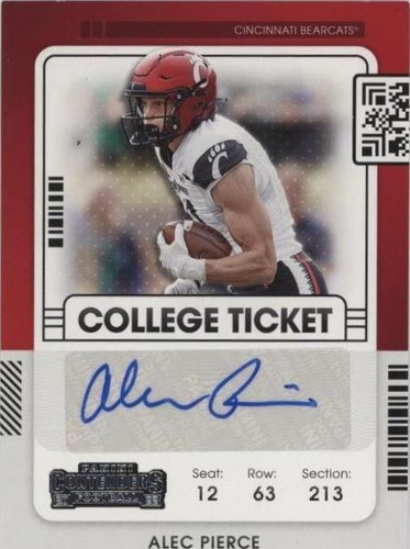 2022 Panini Chronicles Draft Picks Alec Pierce #CCT-API