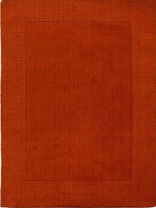 BRAND NEW RUG Boston Wool Border Rug in Rust colour from Dunelm 160cm