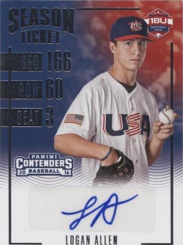 2016 Panini Elite Extra Edition - Logan Allen #18U-LA