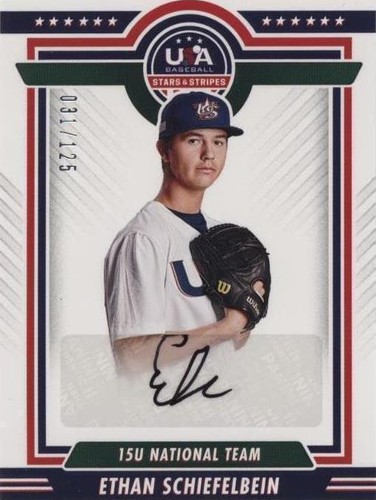 2022 Panini USA Baseball Stars & Stripes - Ethan Schiefelbein #15US-ES