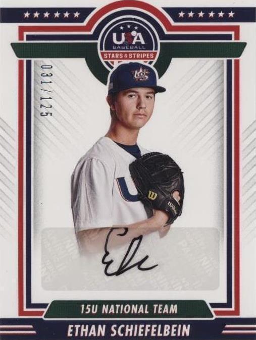 2022 Panini USA Baseball Stars & Stripes - Ethan Schiefelbein #15US-ES